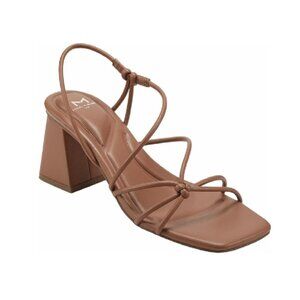 NWT Marc Fisher Calynda Size 5M Women's Brown Strappy Block Heel Sandals